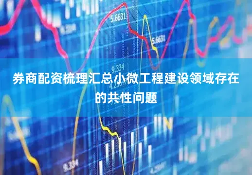 券商配资梳理汇总小微工程建设领域存在的共性问题